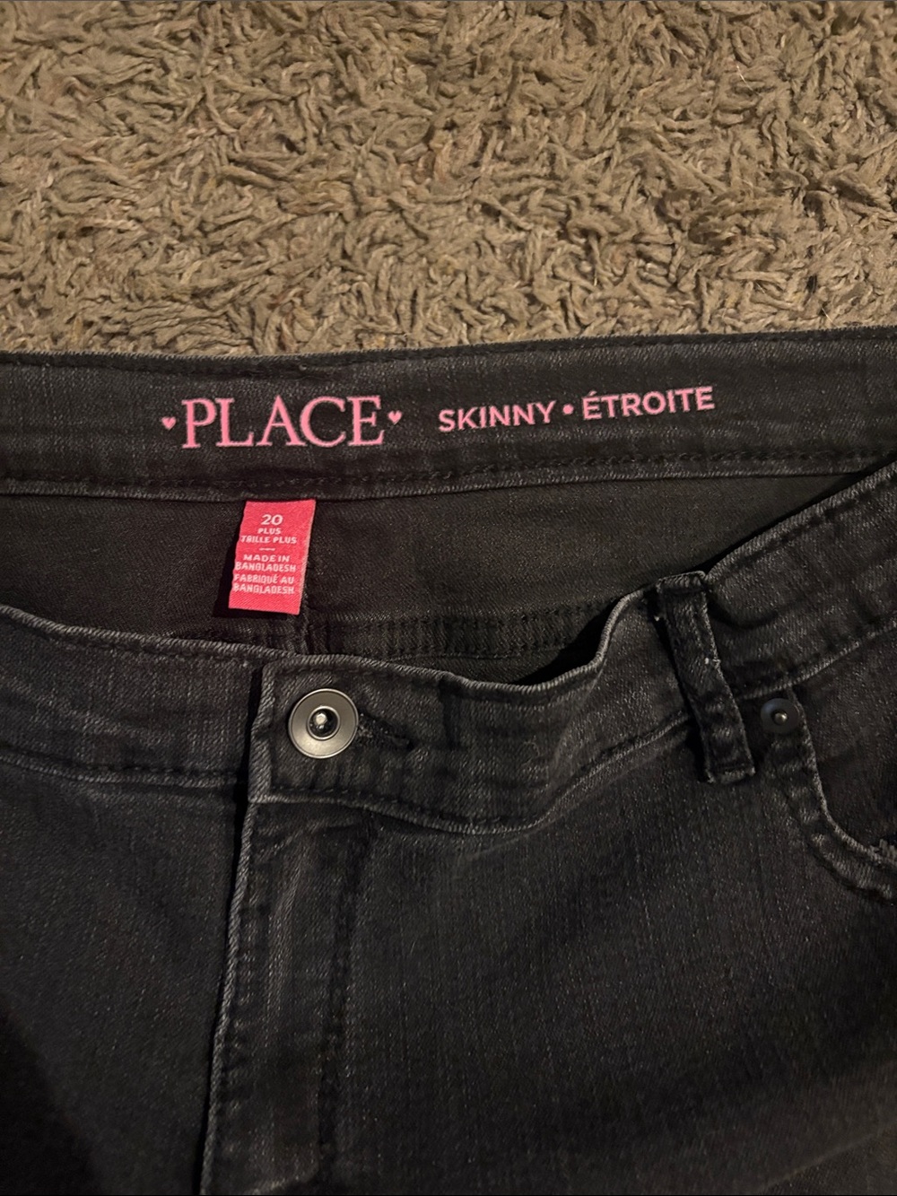 The Place (The Children’s Place) Women's Dark Charcoal Skinny Jeans Jun 20 plus - Picture 2 of 6